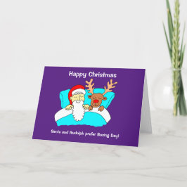 Santa und Rudolph Relax am Boxtag Weihnachten