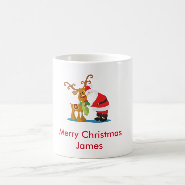 Santa und Rudolph Tasse (Mittel)