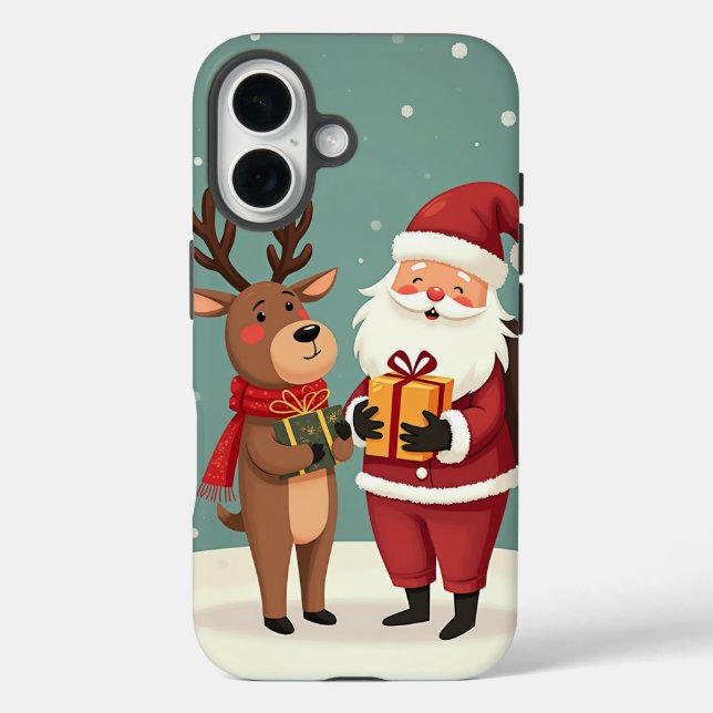 Santa und Rudolphs Geschenkbörse Case-Mate iPhone Hülle (Rückseite)