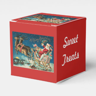 Santa und Schlitten Geschenkbox Geschenkschachtel