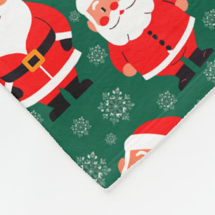 Santa und Schneeflocken Name der grünen Kinder Fleecedecke