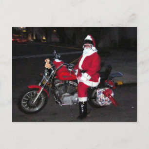 Santa und sein Fahrrad23 Feiertagspostkarte