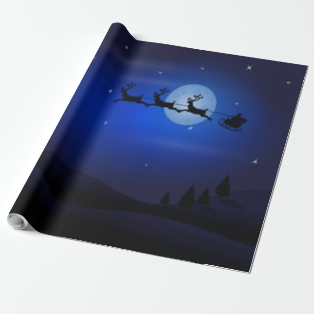 Santa und sein Rentier - Geschenkpapier (Ungerollt)