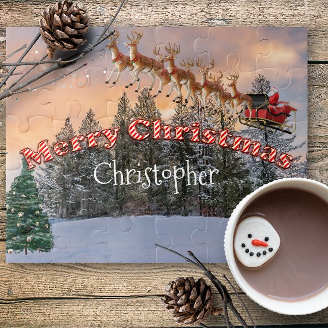 Santa und sein Rentier Personalisiert Puzzle (Von Creator hochgeladen)