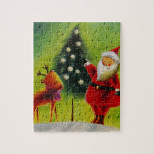 Santa und sein Rentier Puzzle