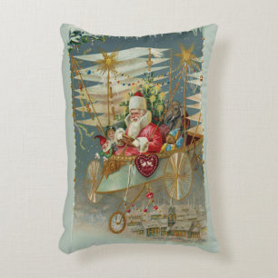 Santa und seine Phantastische Flugmaschine Akzent Zierkissen