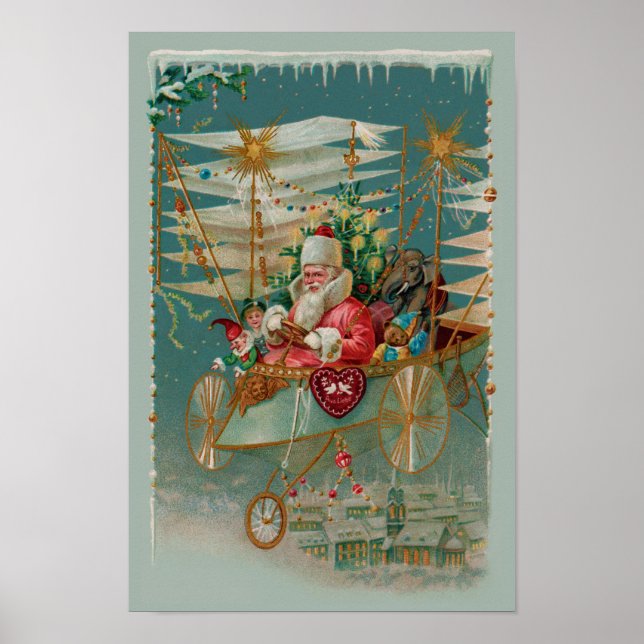 Santa und seine Phantastische Maschine Poster (Vorne)