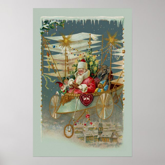 Santa und seine Phantastische Maschine Poster (Vorne)