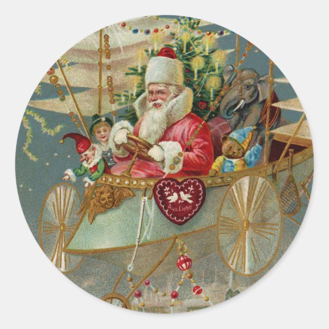 Santa und seine Phantastischen Aufkleber für die F (Vorderseite)