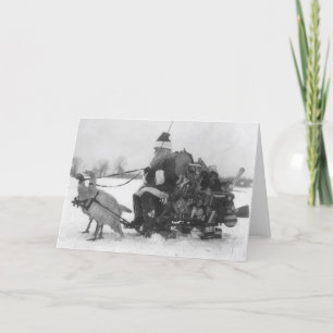 Santa und seine Türkei Rentier Feiertagskarte