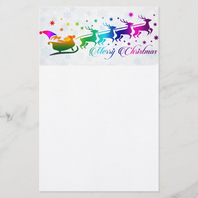 Santa und Sleigh Briefpapier (Vorderseite)