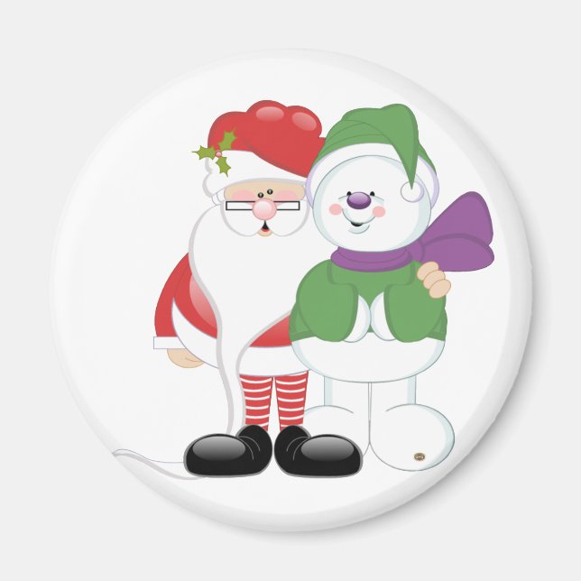 Santa und Snowman Magnet (Vorne)