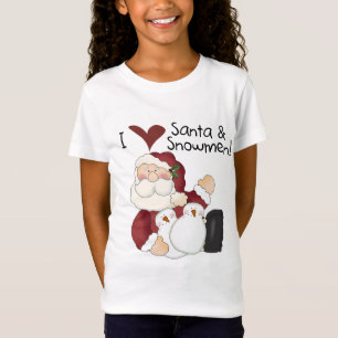 Santa und Snowmen T - Shirt und Geschenke