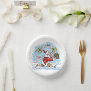 Santa Unvorbereitet Papierschale Pappteller