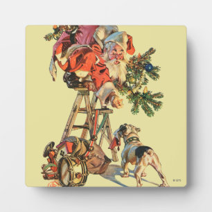 Santa Up a Lady Fotoplatte