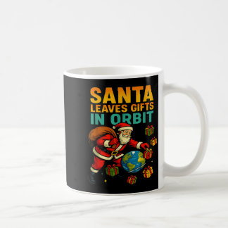 Santa verlässt die Umlaufbahn Lustige Xmas Raum  Kaffeetasse