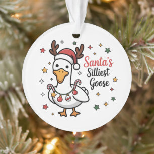 Santa Verrückter Weihnachtsgans Ente Lustig Niedli Ornament
