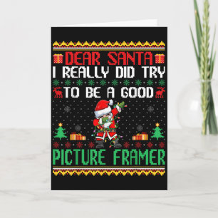 Santa versuche ein guter Bilderrahmer zu sein - Lu Karte