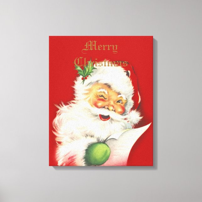Santa Vintag Canvas Leinwanddruck (Vorderseite)