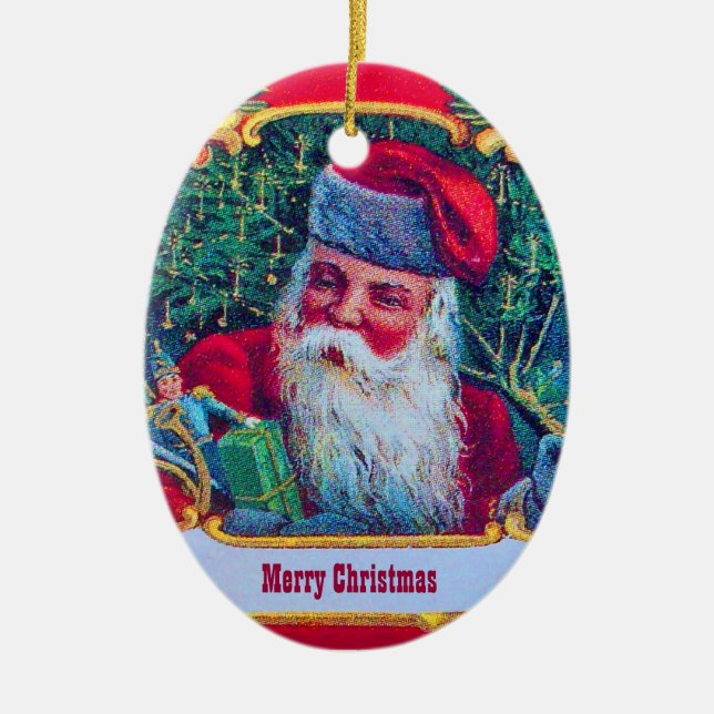 SANTA VINTAG KERAMIKORNAMENT (Vorne)