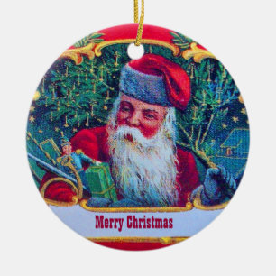 SANTA VINTAG KERAMIKORNAMENT