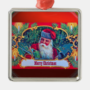 SANTA VINTAG SILBERNES ORNAMENT