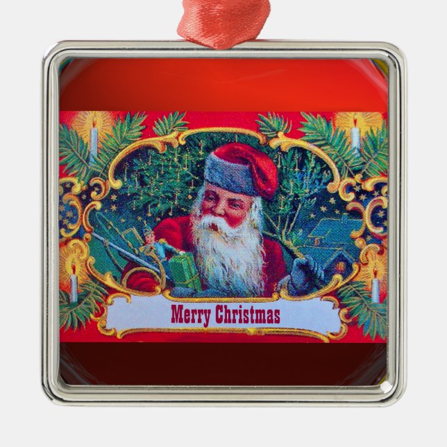 SANTA VINTAG SILBERNES ORNAMENT (Vorne)