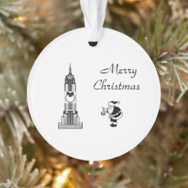 Santa Vintag Style New York City Weihnachten Ornament