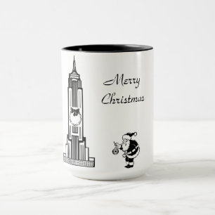 Santa Vintag Style New York City Weihnachts-Tasse Tasse