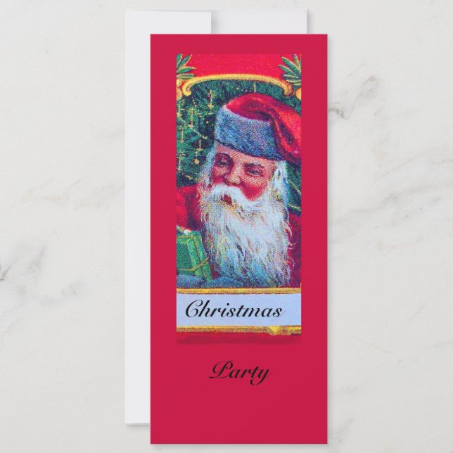 SANTA VINTAGE CHRISTMAS PARTY 1 EINLADUNG (Vorderseite)