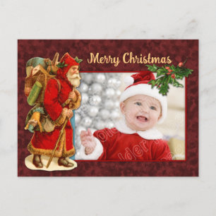 Santa Vintage Design Feiertagspostkarte