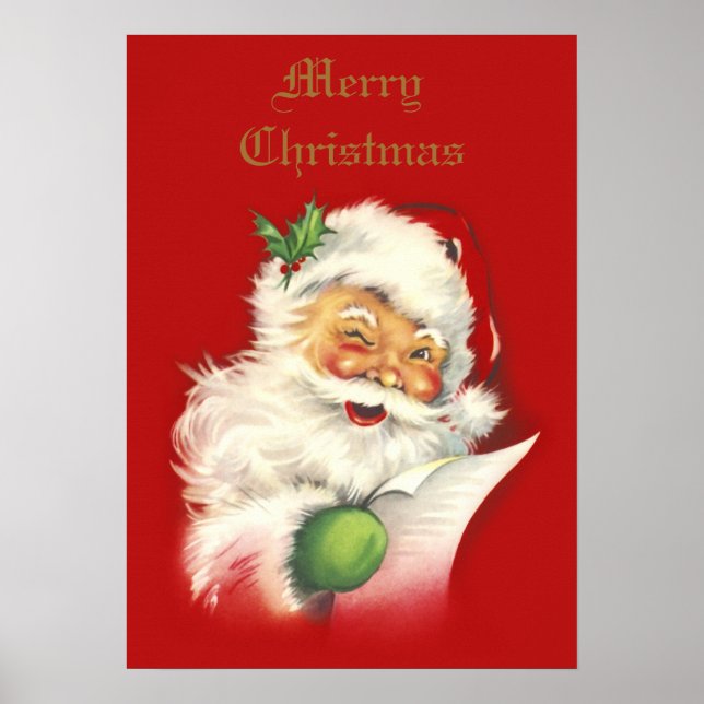 Santa Vintage Poster (Vorne)