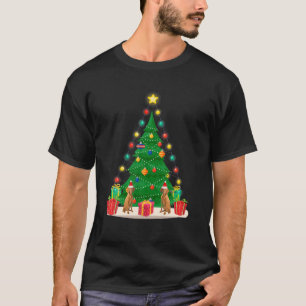 Santa Vizsla Dog Weihnachtsbaum Funny Xmas Geschen T-Shirt