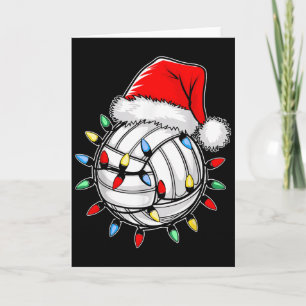 Santa Volleyball Ball Shirt Männer Jugend Jungen W Karte