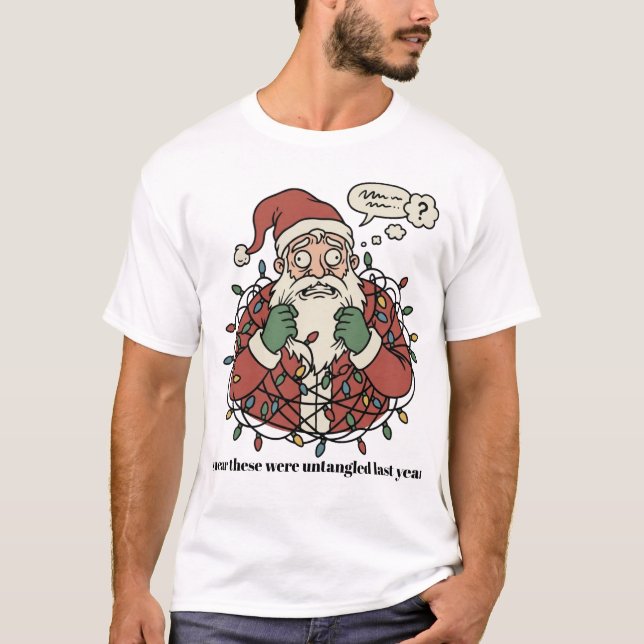 Santa vs. The Lights – Holiday Breakdown Tee (Vorderseite)