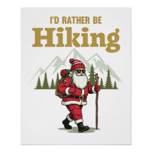 Santa Wandern Poster