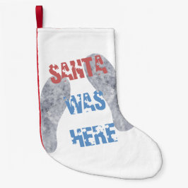 Santa war hier kleiner weihnachtsstrumpf