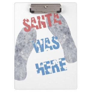 Santa war hier klemmbrett