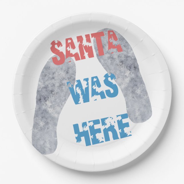 Santa war hier pappteller (Vorderseite)