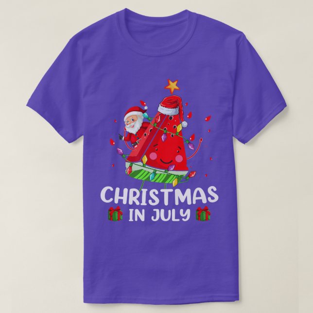 Santa Watermelon Weihnachten Weihnachten Weihnacht T-Shirt (Design vorne)
