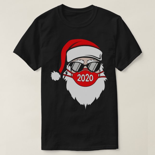 Santa Wear Gesichtsmaske und Brille Funny d Christ T-Shirt (Design vorne)