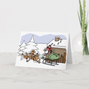 Santa Weggie Weihnachtskarte Froher Festtage Feiertagskarte
