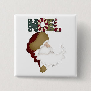 Santa Weihnachten T - Shirt und Geschenke Button