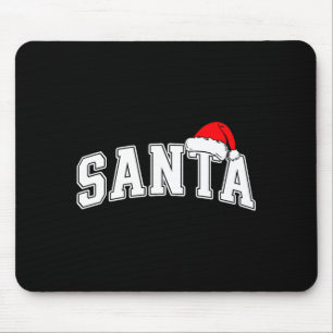 Santa Weihnachten Varsity Text Mit Hut Familie Xma Mousepad