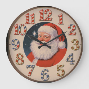Santa Weihnachts-Countdown-Wanduhr Große Wanduhr