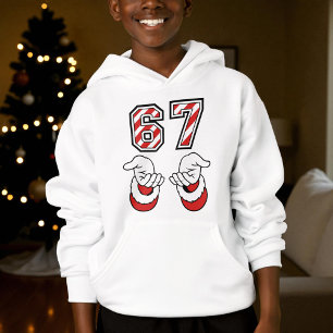 Santa Weihnachts-Meme Sechs Sieben 67 6 7 Hoodie