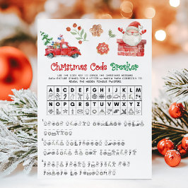 Santa Weihnachtscode-Knacker-Spiel Feiertagskarte