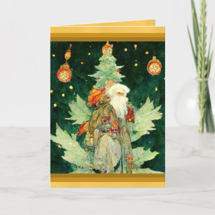 Santa Weihnachtskarte Impressionismus Aquarell rei Karte