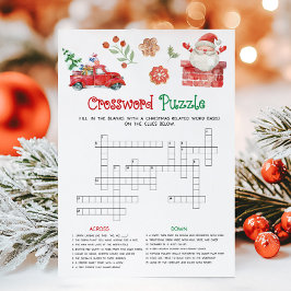 Santa Weihnachtskreuzworträtsel-Spiel Feiertagskarte