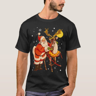 Santa Weihnachtsmann Retro 1950er Vintage Weihnach T-Shirt